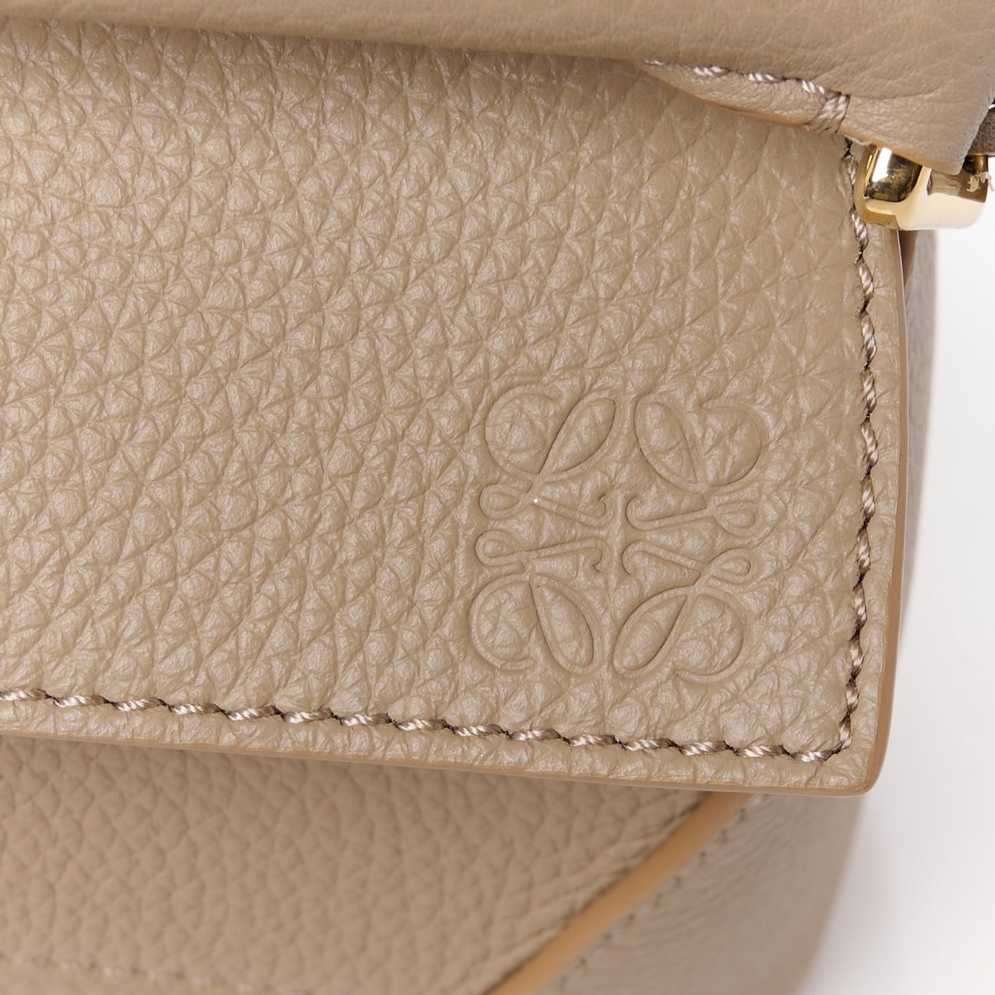 Calfskin Mini Puzzle Edge Bag Sand