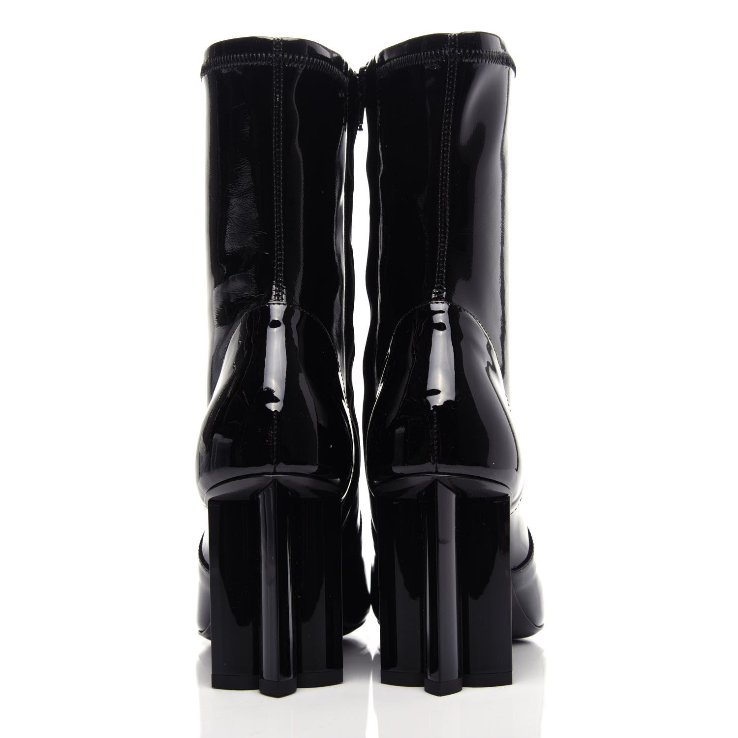 Louis Vuitton Patent Silhouette Ankle Boots 38 Black 7 of 10