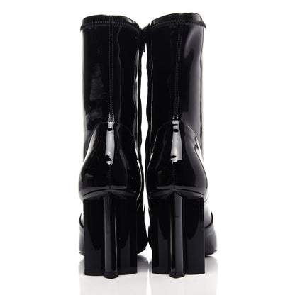 Louis Vuitton Patent Silhouette Ankle Boots 38 Black 7 of 10