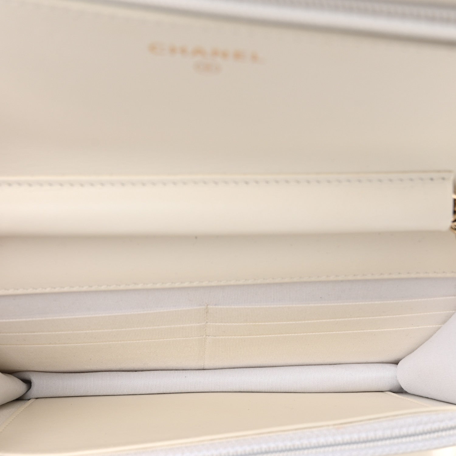 Chanel Caviar Quilted Boy Wallet On Chain WOC White 5 of 13