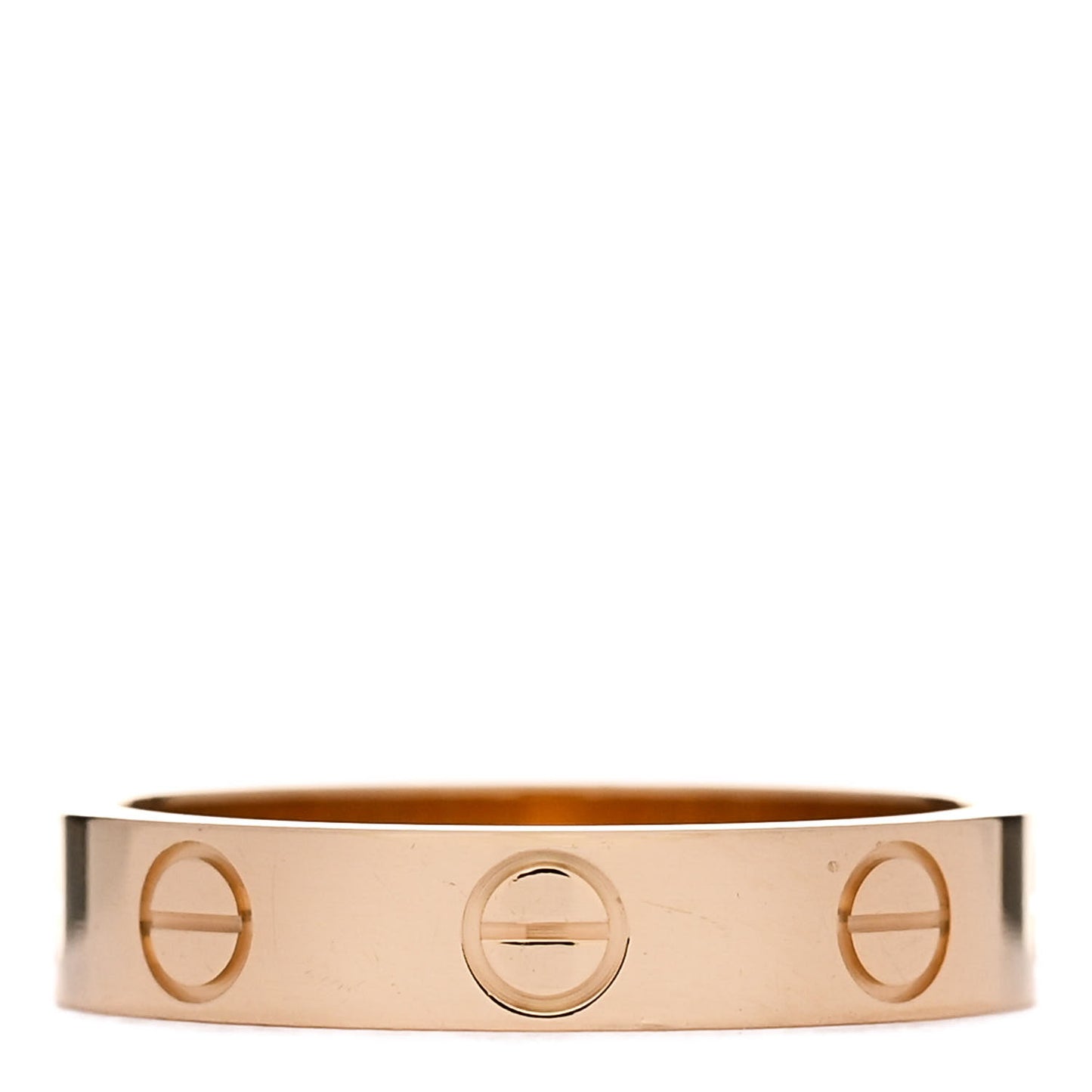 18K Yellow Gold 3.5mm LOVE Wedding Band Ring 49 4.75
