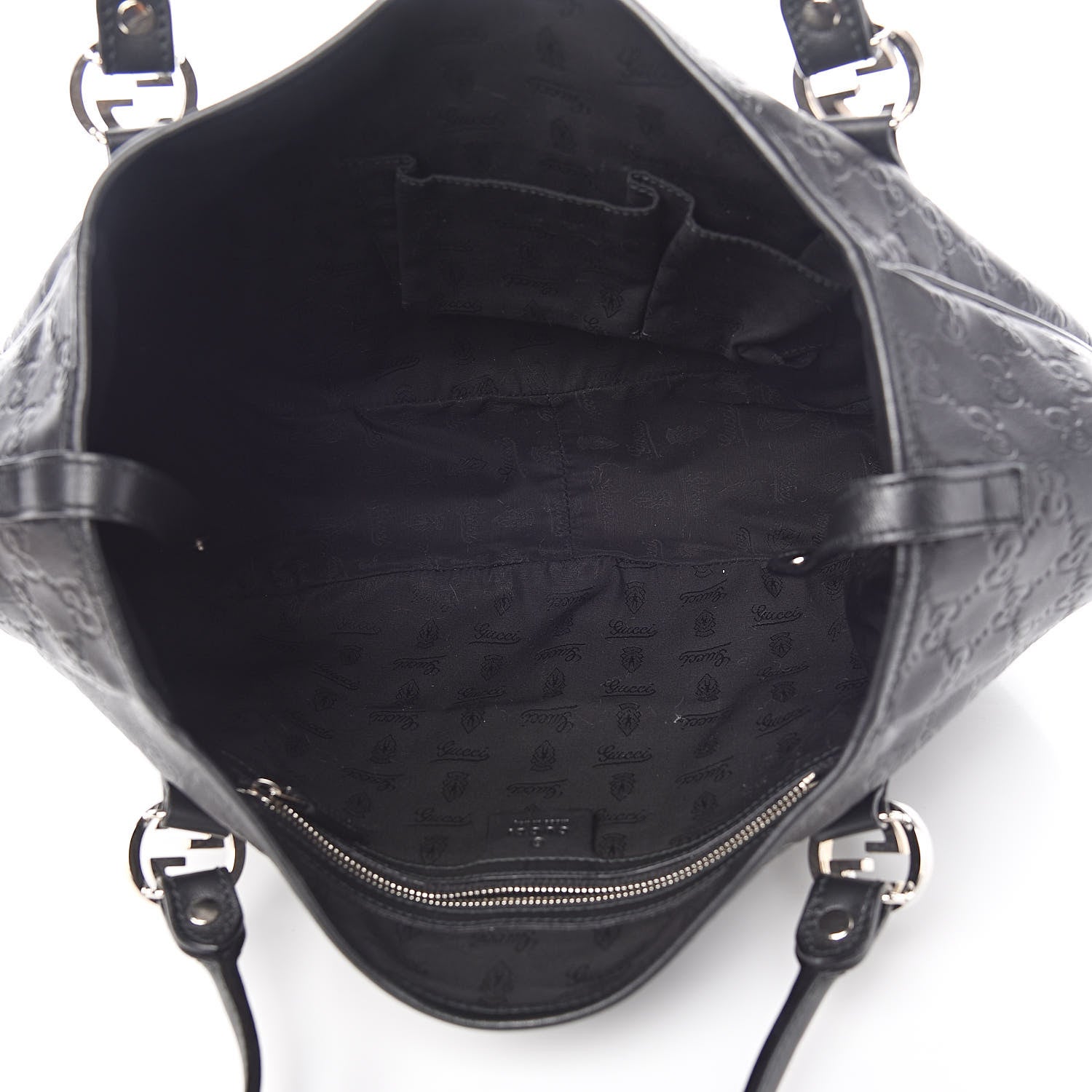 Gucci Guccissima Medium GG Twins Shoulder Bag Black 5 of 14