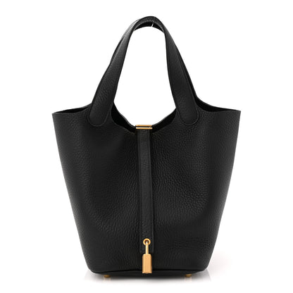 Hermes Taurillon Clemence Picotin Lock 18 PM Black 1 of 10