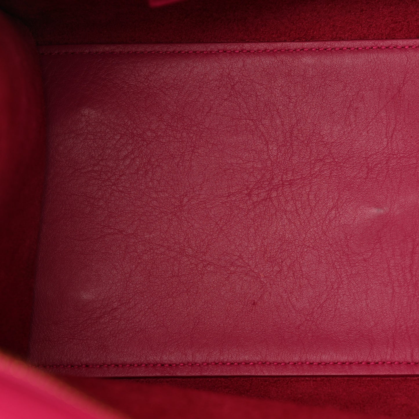 Calfskin Small Classic Y Cabas Fuchsia