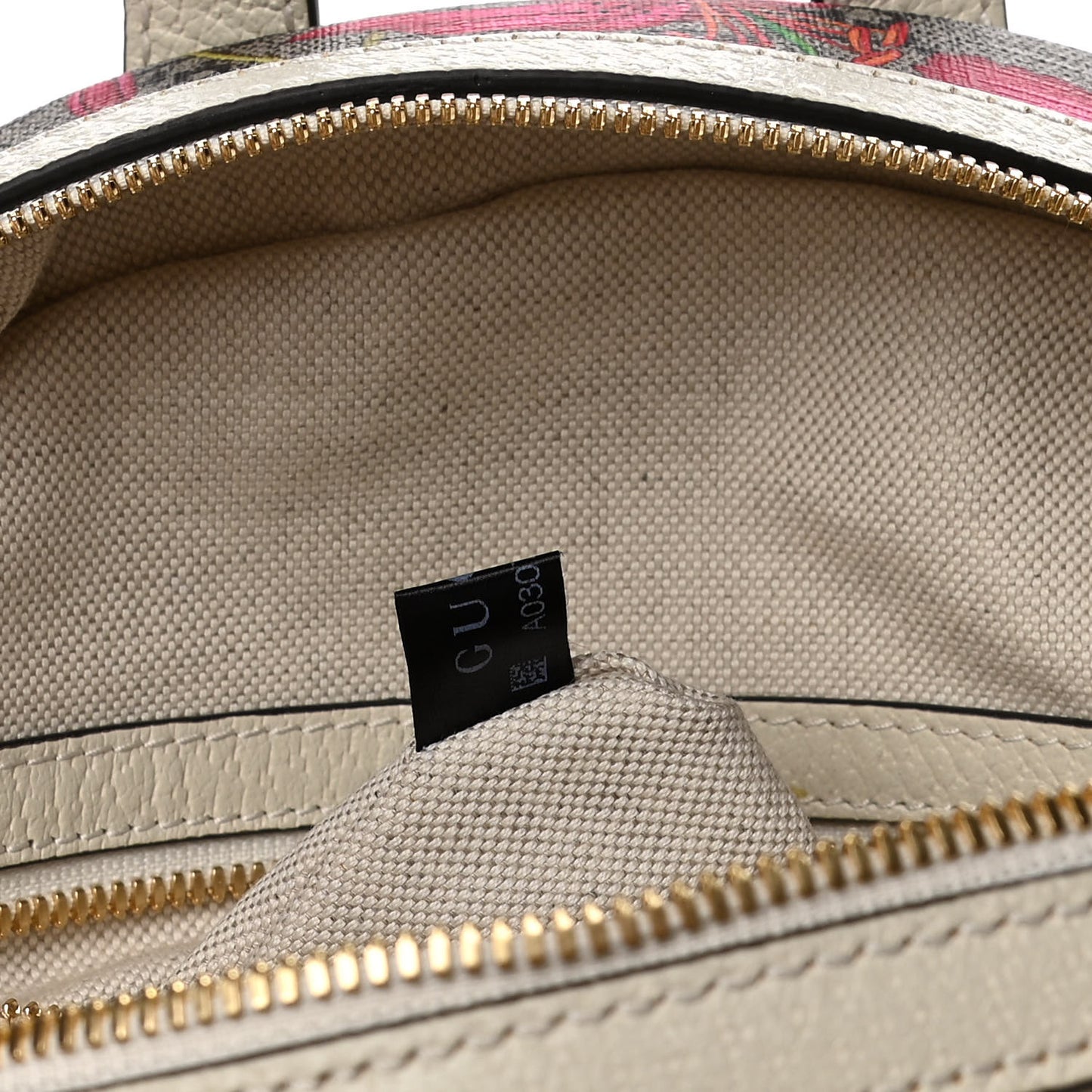 GG Supreme Monogram Flora Web Small Ophidia Day Backpack White