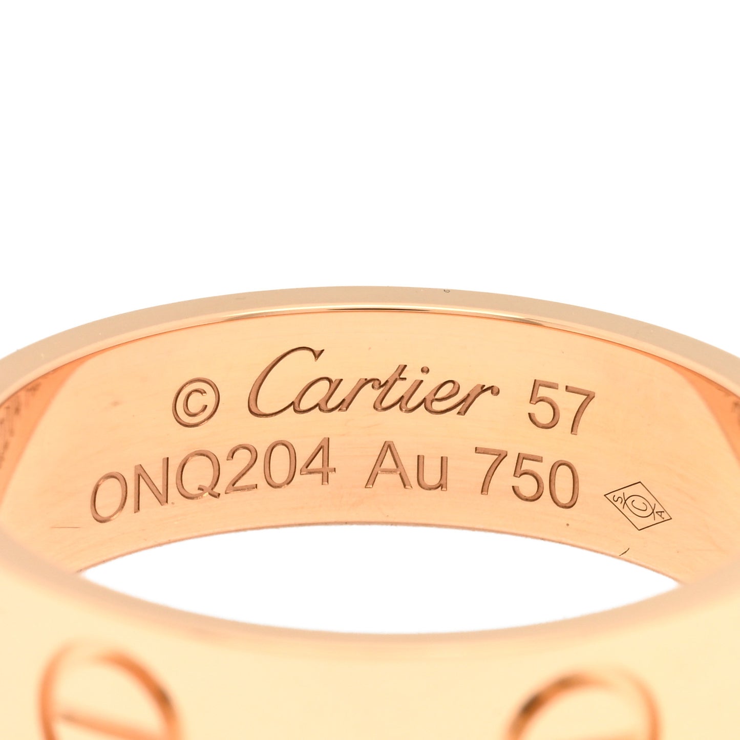 18K Pink Gold 5.5mm LOVE Ring 57 8