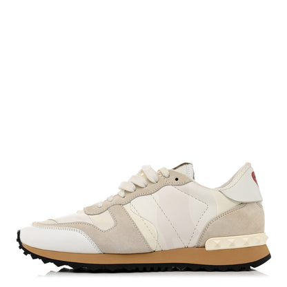 Valentino Garavani Fabric Suede Rockrunner Sneakers 39 White 1 of 8