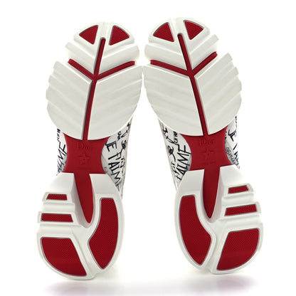 Christian Dior Neoprene Rubber Dioramour Womens D-Connect Sneakers 38 White Red 5 of 8