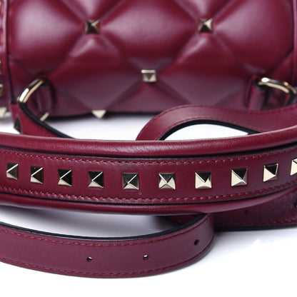 Valentino Garavani Nappa Mini Candystud Top Handle Bag Cerise 10 of 11