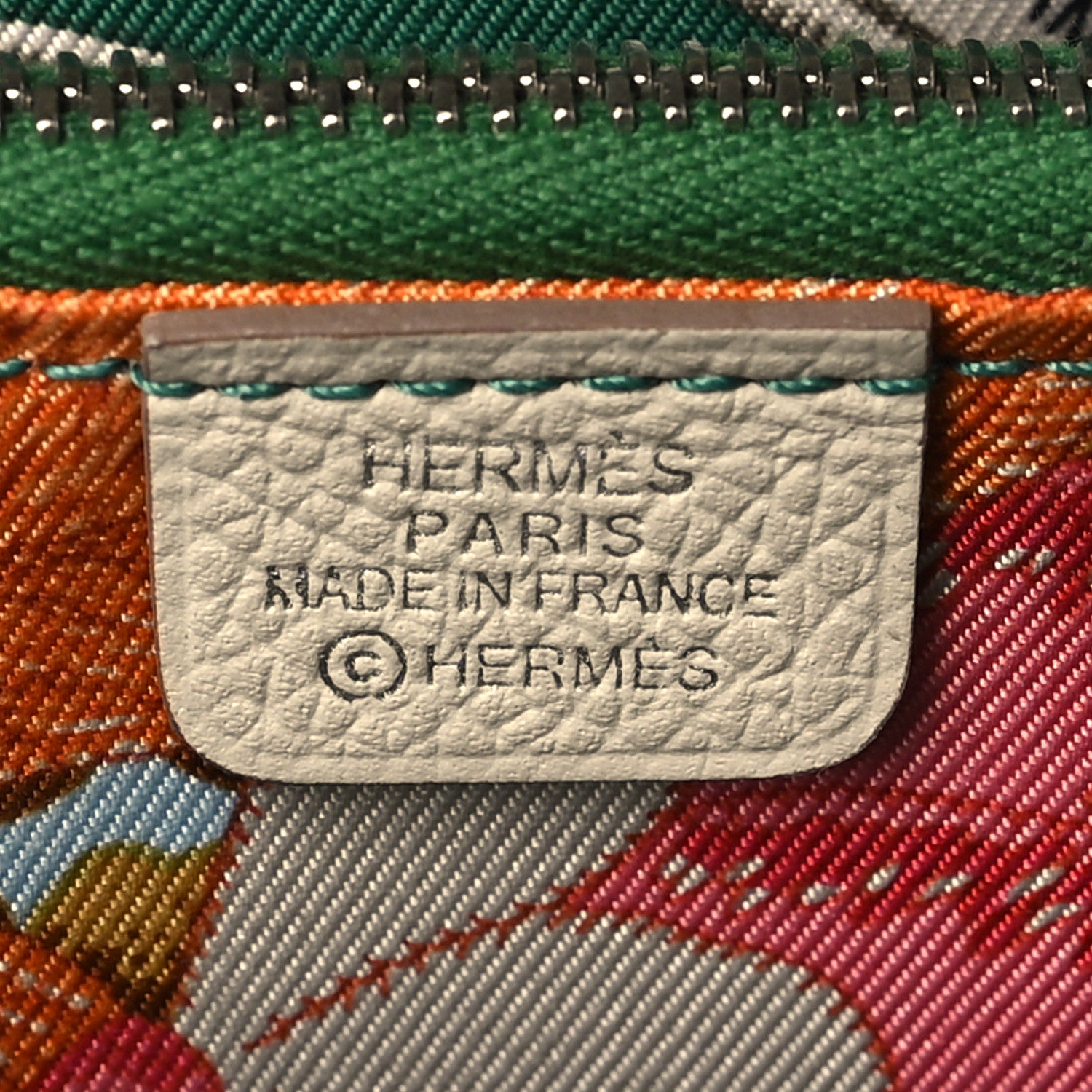 Hermes Epsom Silk'in Compact Wallet Craie Vert Vertigo 6 of 9