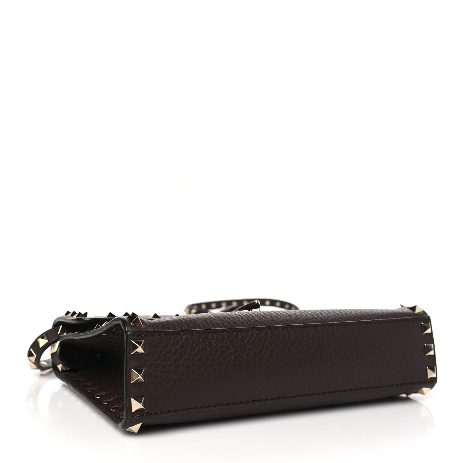 Valentino Garavani Pebbled Calfskin Medium Rockstud Flip Lock Crossbody Bag Deep Taupe 4 of 9