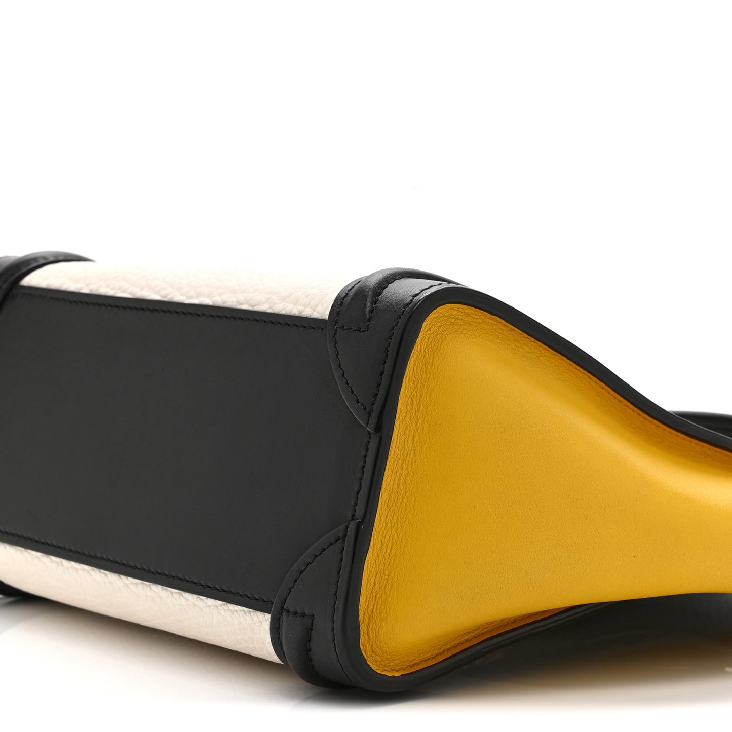 Elephant Calfskin Nano Tri-Color Luggage Yellow