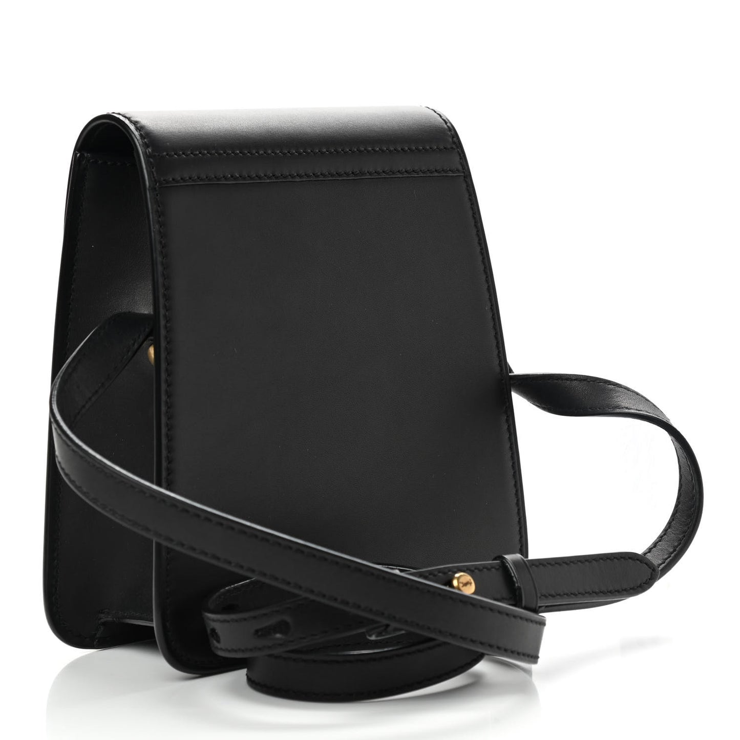 Smooth Calfskin North South Kaia Satchel Black