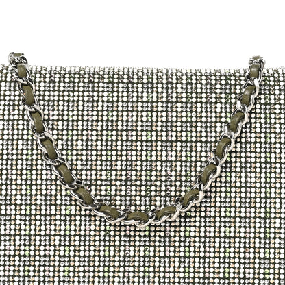 Chanel Calfskin Crystal Studded Boy Wallet On Chain WOC Khaki 8 of 12