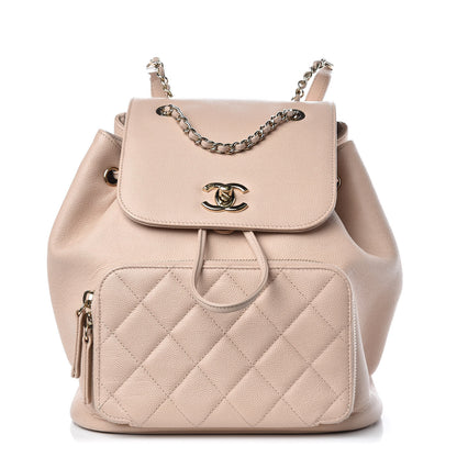 Chanel Caviar Quilted Business Affinity Backpack Beige 1 of 11