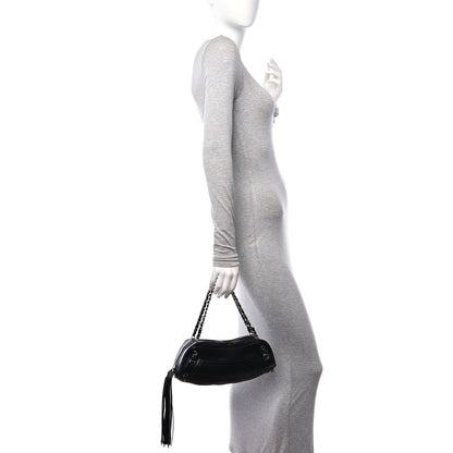 Chanel Lambskin Lax Small Tassel Shoulder Bag Black 2 of 10