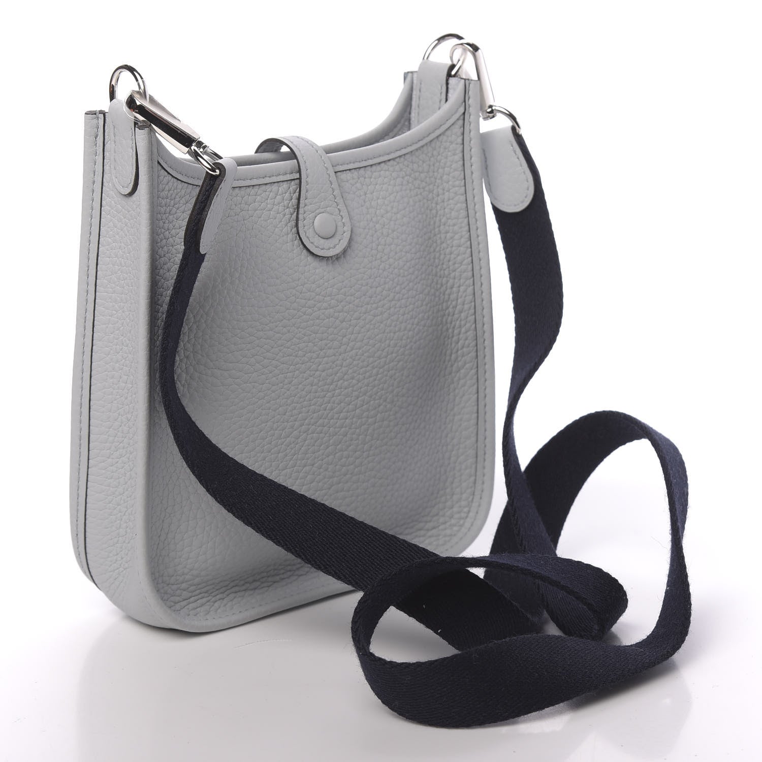 Hermes Taurillon Clemence Amazone Evelyne TPM Bleu Pale Indigo 3 of 11