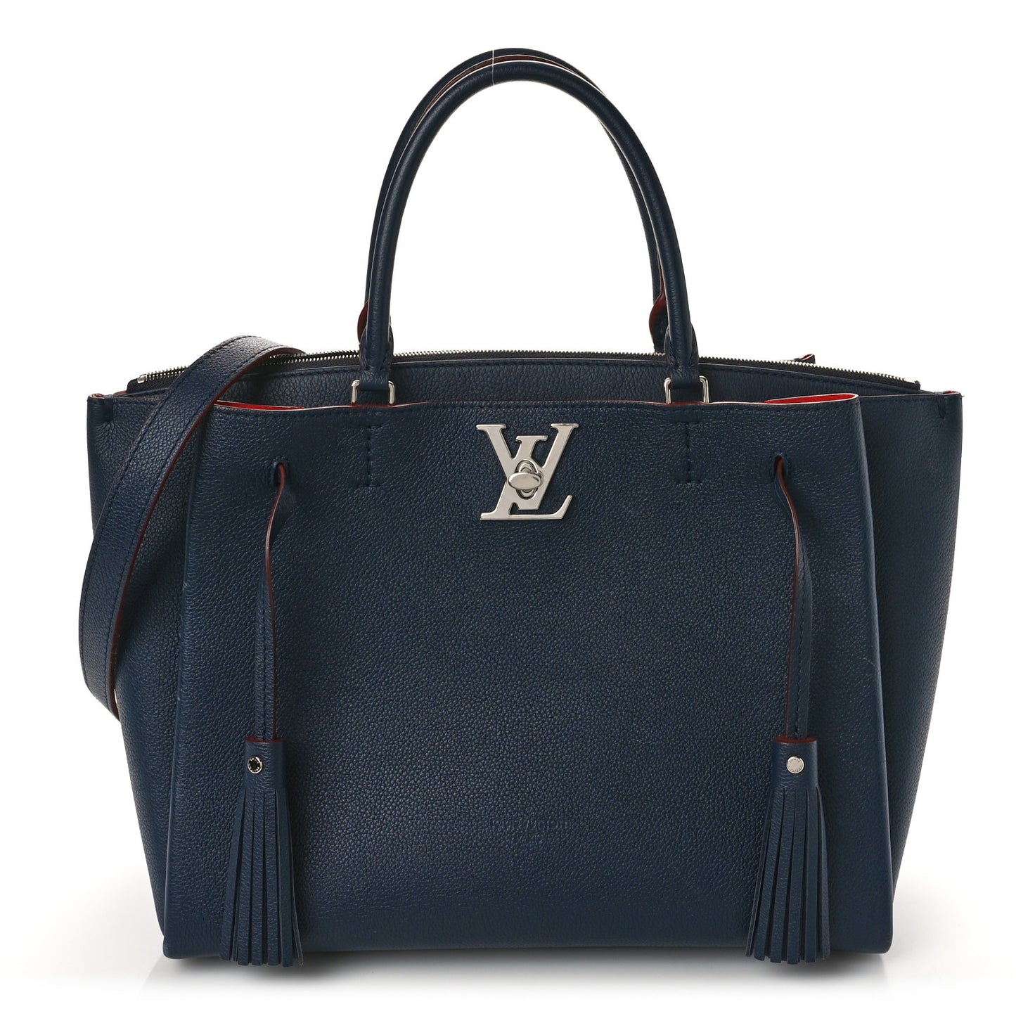 Calfskin Lockmeto Marine Rouge