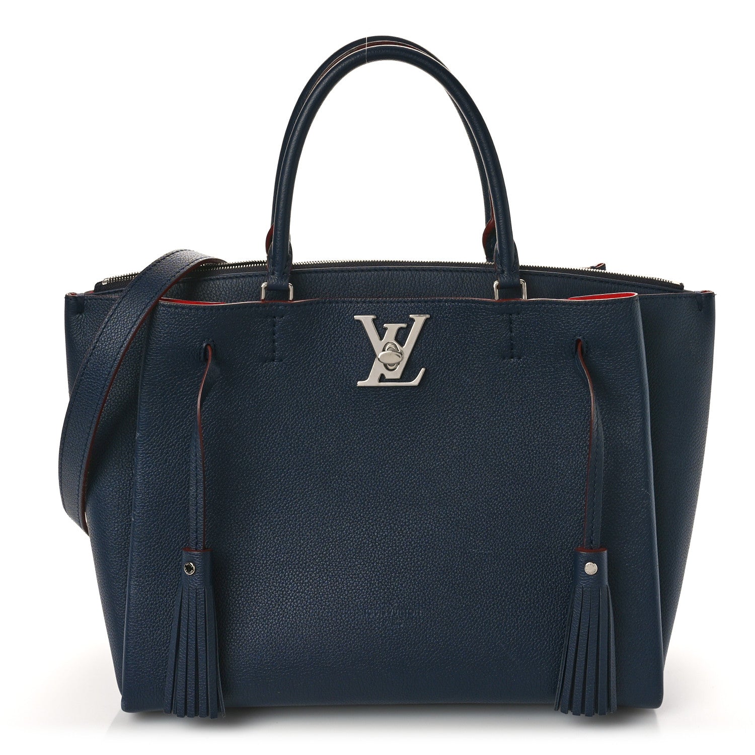 Louis Vuitton Calfskin Lockmeto Marine Rouge 1 of 10