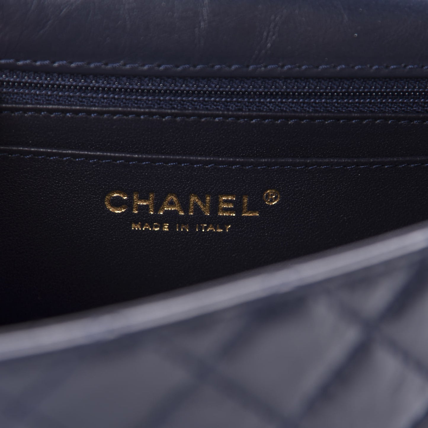 Aged Calfskin Quilted 2.55 Reissue Mini Flap Navy