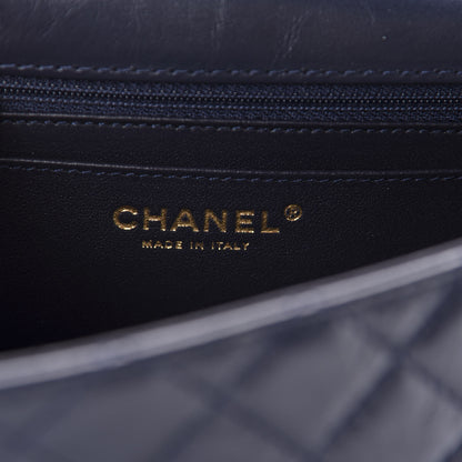 Chanel Aged Calfskin Quilted 2.55 Reissue Mini Flap Navy 8 of 11