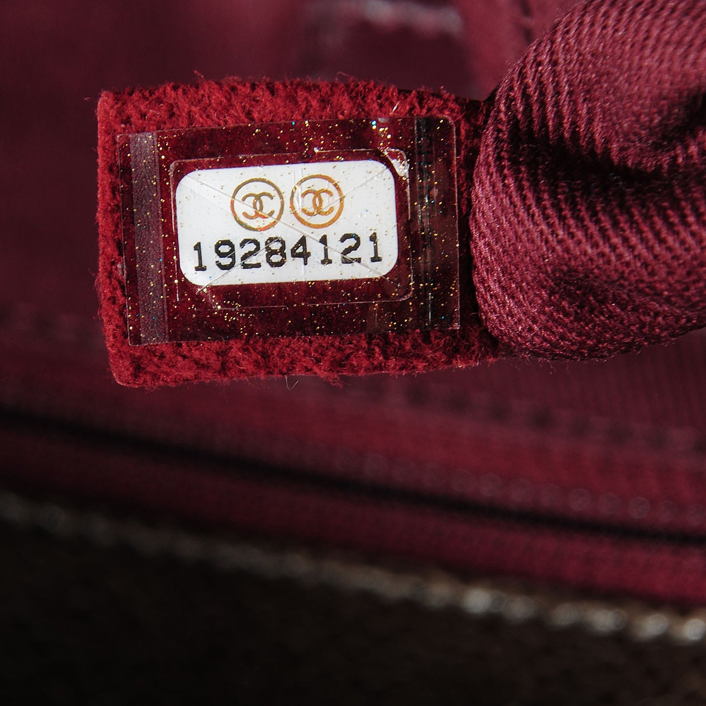 Crumpled Grained Calfskin CC Crave Jumbo Flap Brown