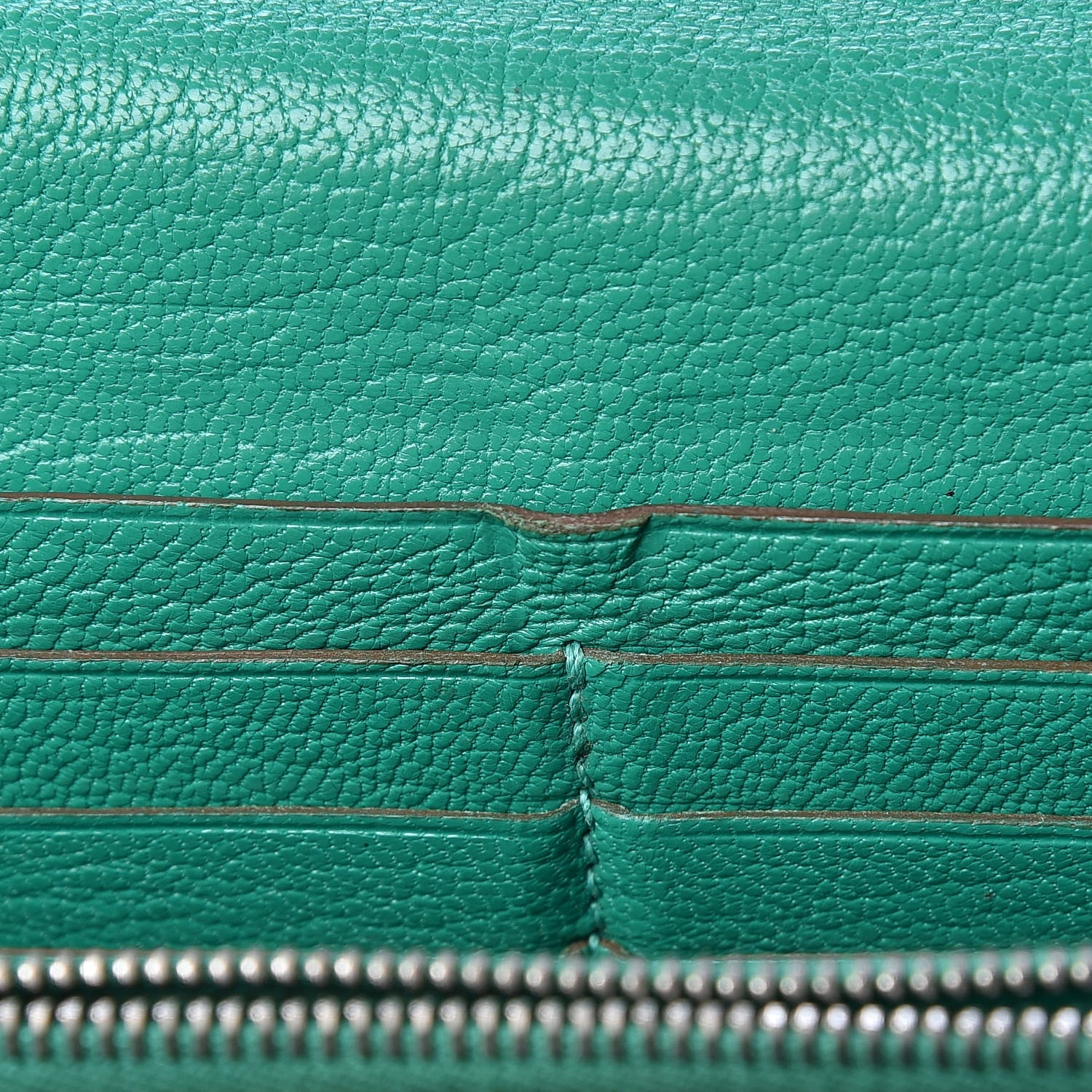 Hermes Chevre Mysore Kelly Longue Wallet Menthe 18 of 24
