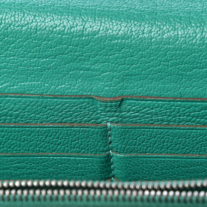 Hermes Chevre Mysore Kelly Longue Wallet Menthe 18 of 24