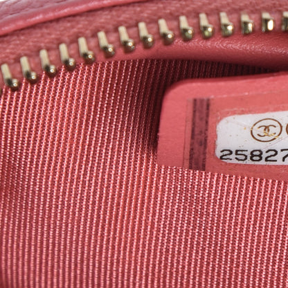 Chanel Iridescent Caviar Quilted Zip Around Classic Coin Purse Pink 7 of 8