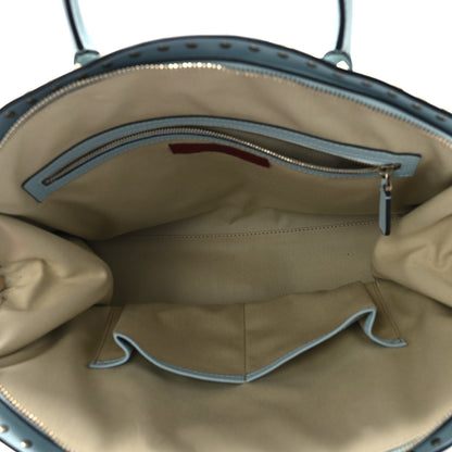 Valentino Garavani Vitello Rockstud Dome Shopper Baby Blue 4 of 8