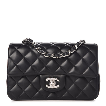Chanel Lambskin Quilted Mini Rectangular Flap Black 1 of 10
