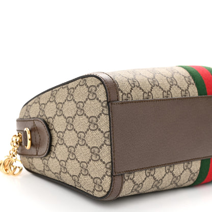 Gucci GG Supreme Monogram Web Medium Ophidia Boston Brown 9 of 10