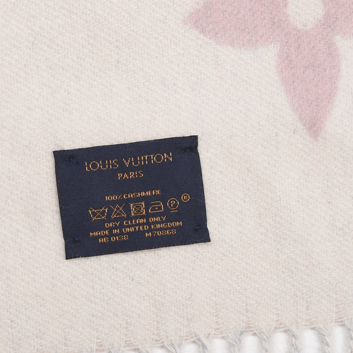 Louis Vuitton Cashmere Monogram Reykjavik Scarf Bleu Rose 3 of 3