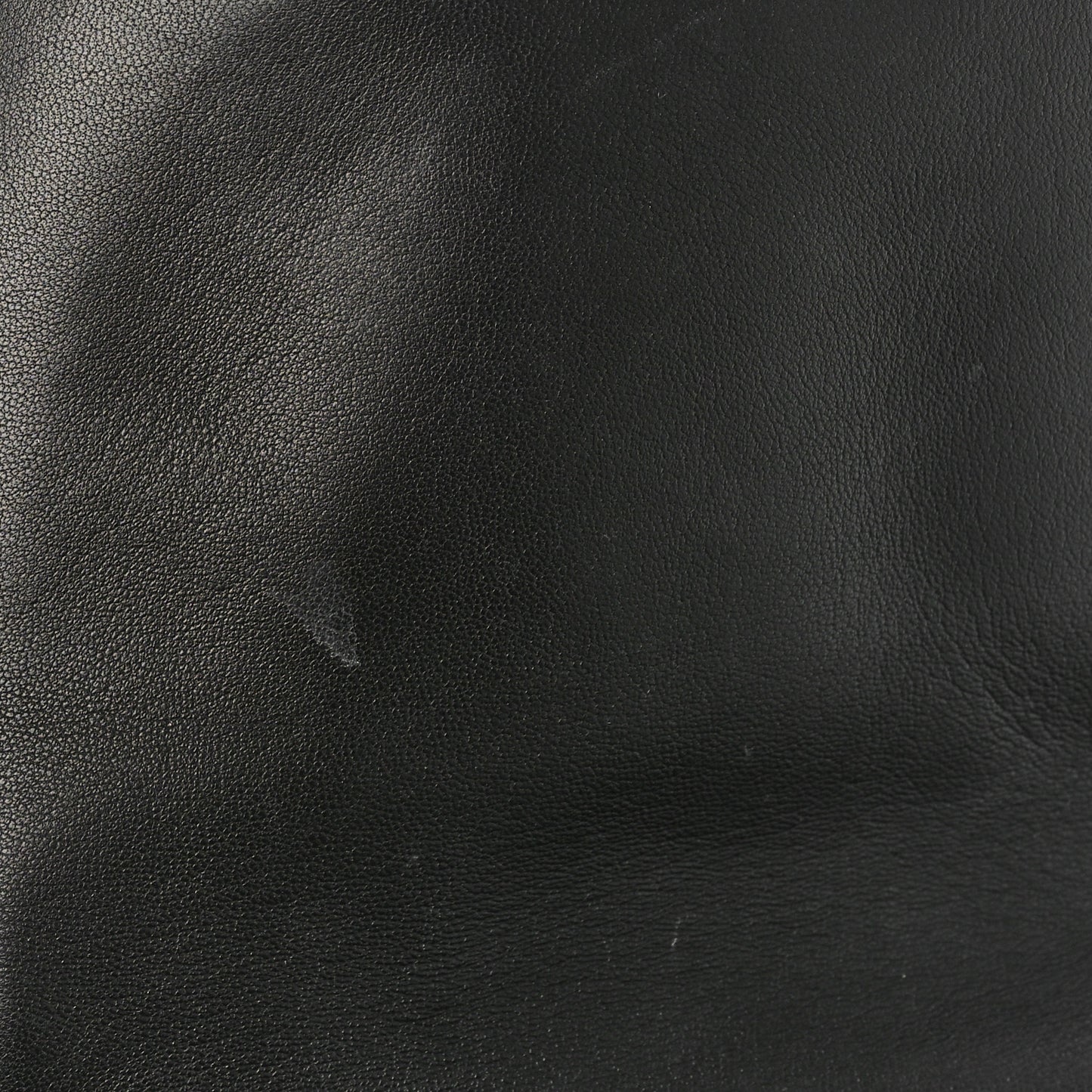 Lambskin Vertical Stitch Jumbo Single Flap Black