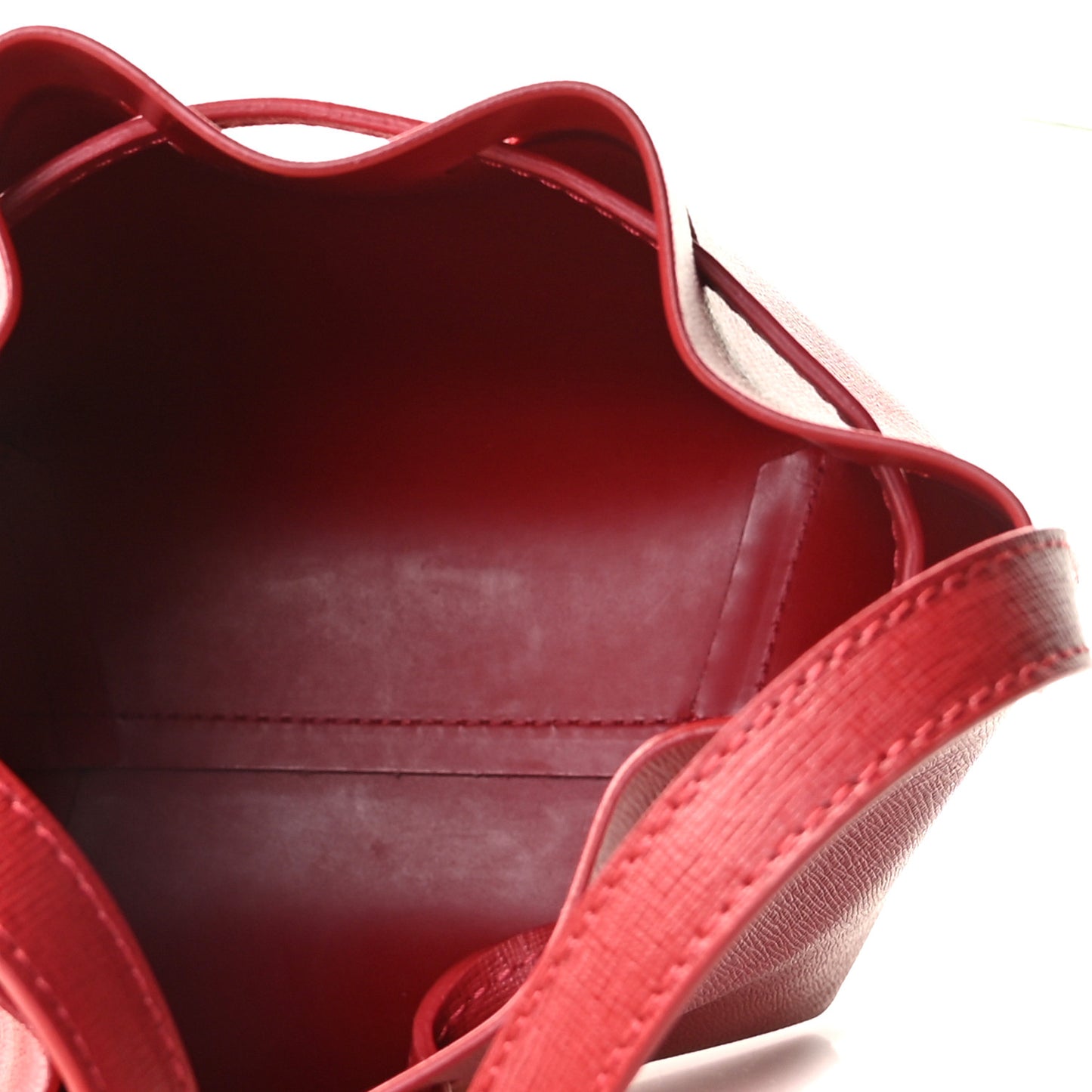 Saffiano Mini Mini Bucket Bag Flamma