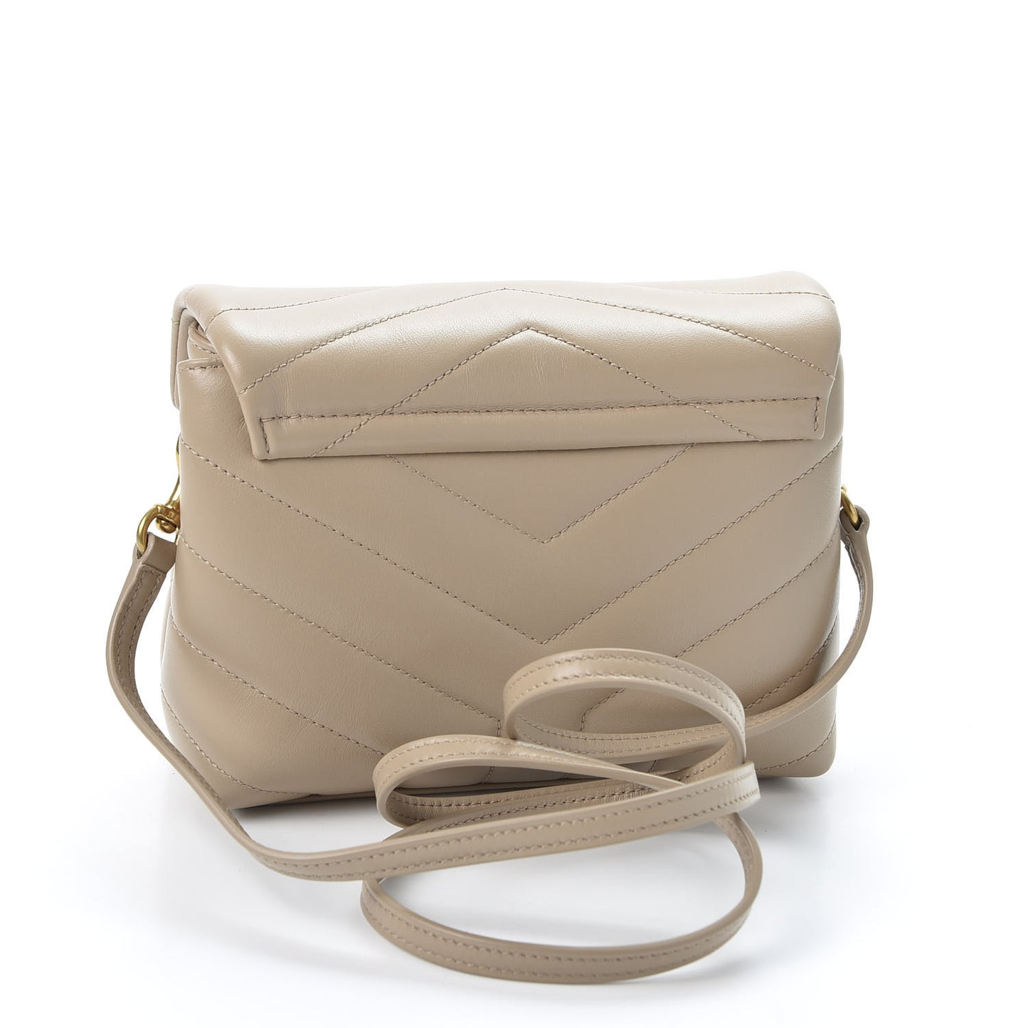 Calfskin Y Quilted Monogram Toy Loulou Crossbody Bag Dark Beige