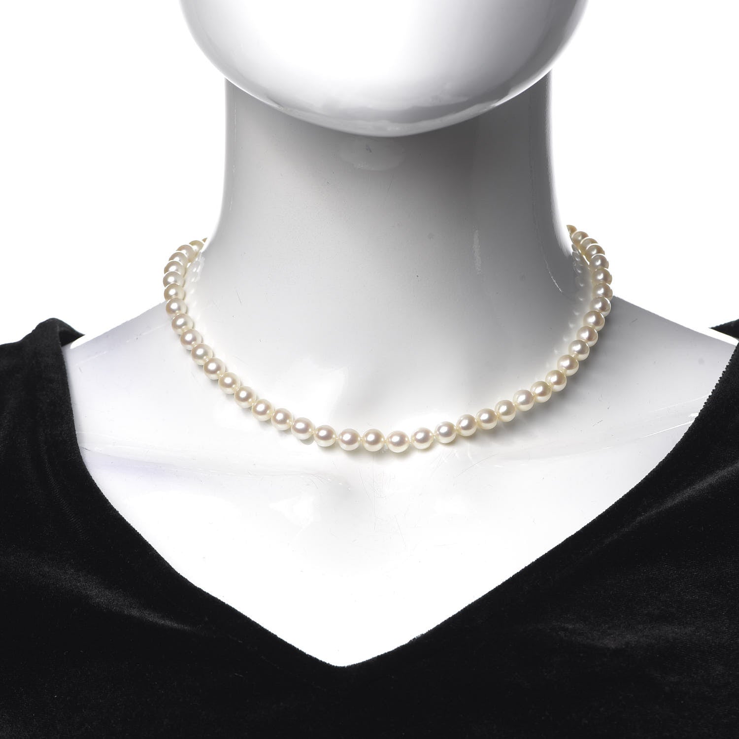 David Yurman Sterling Silver Diamond Pearl 6-6.5mm Buckle Necklace 2 of 6