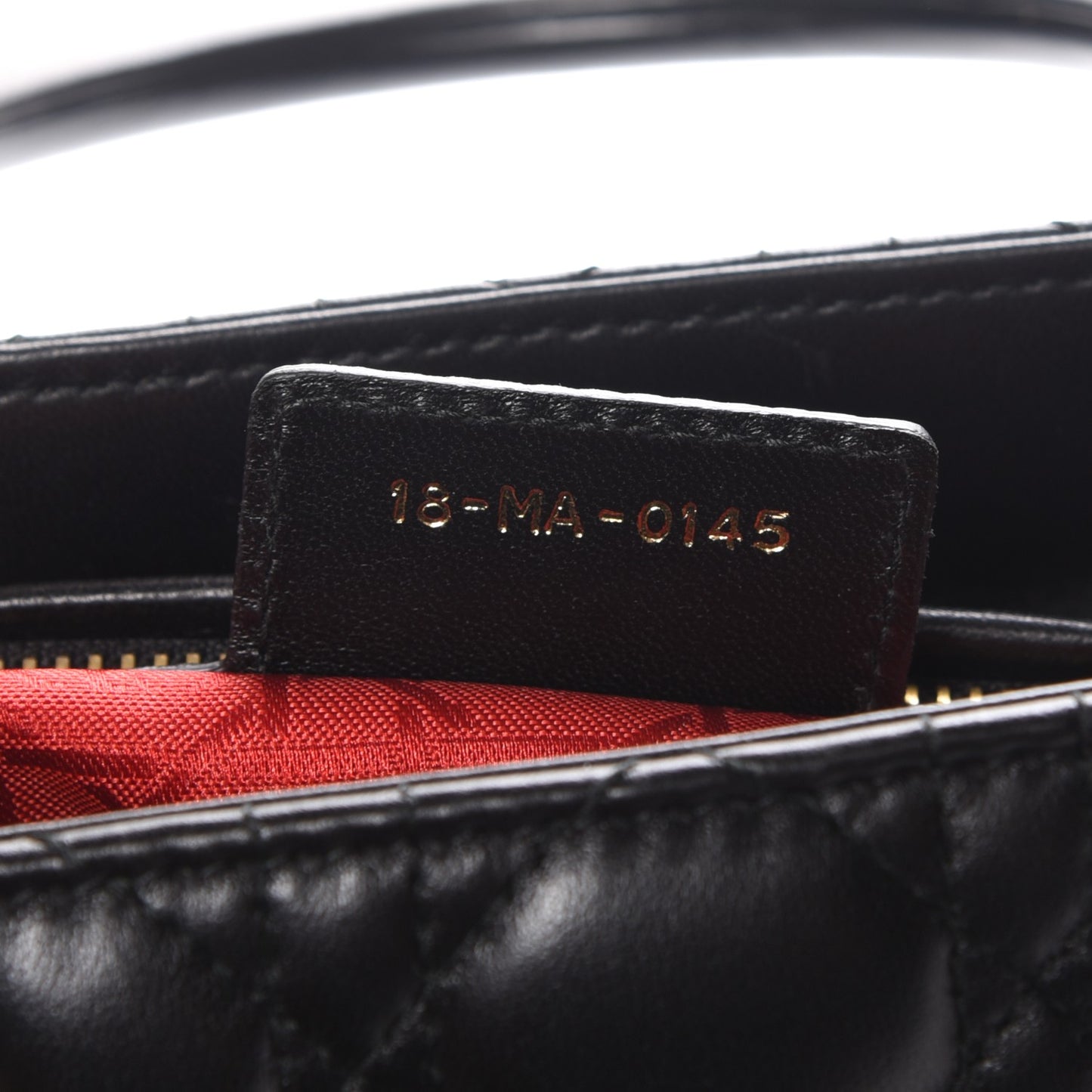 Lambskin Cannage Medium Lady Dior Black