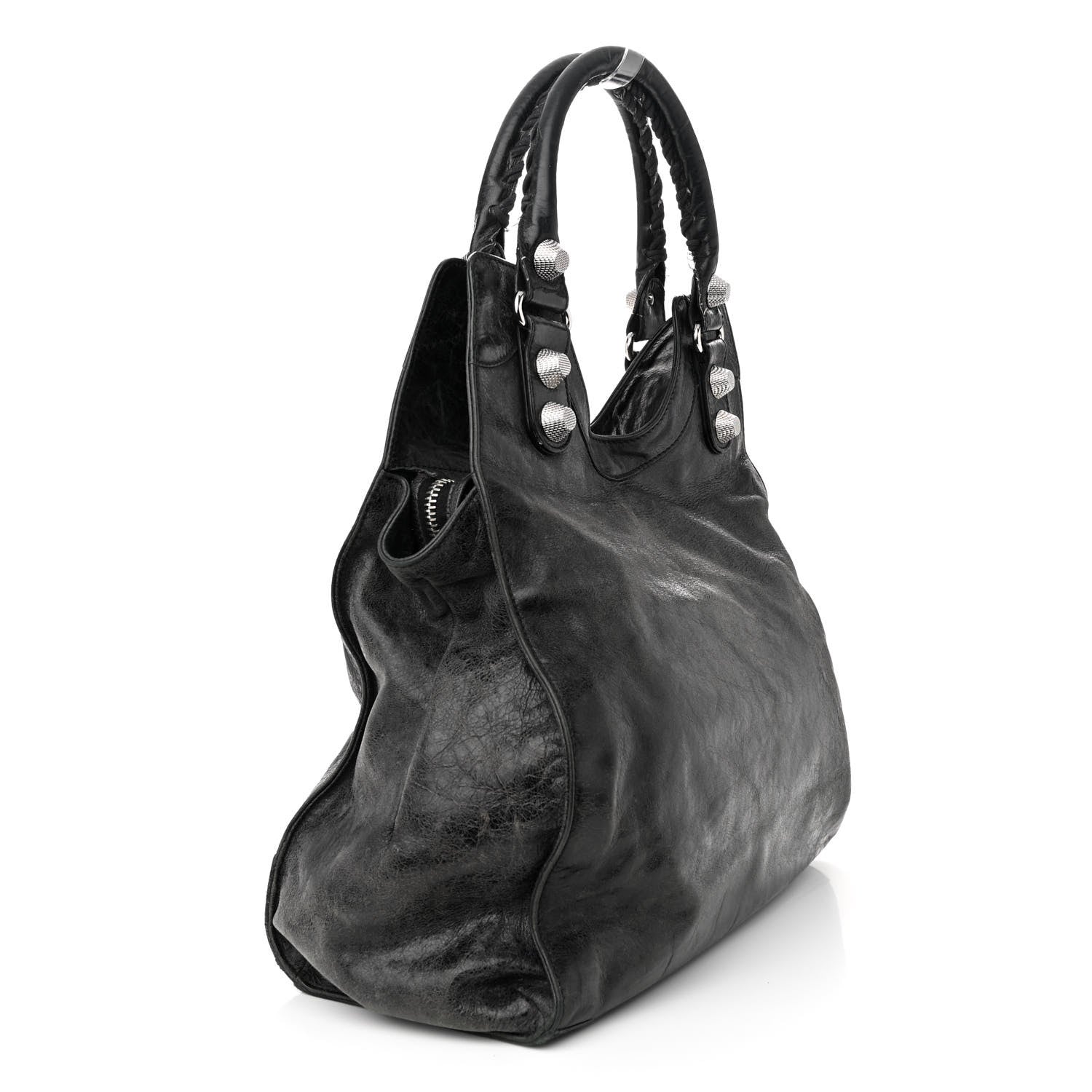 Balenciaga Agneau Giant 21 Silver Hardware Folder Black 5 of 40