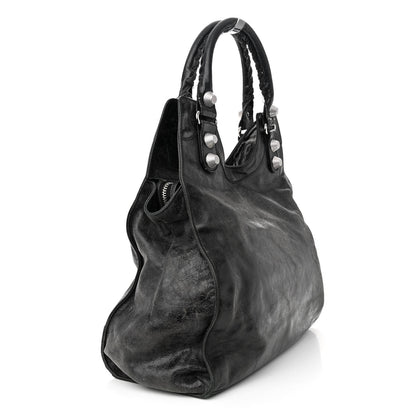 Balenciaga Agneau Giant 21 Silver Hardware Folder Black 5 of 40