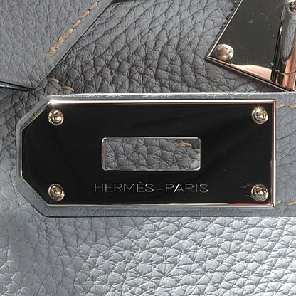Hermes Togo HAC Birkin 40 Bleu Lin 7 of 9