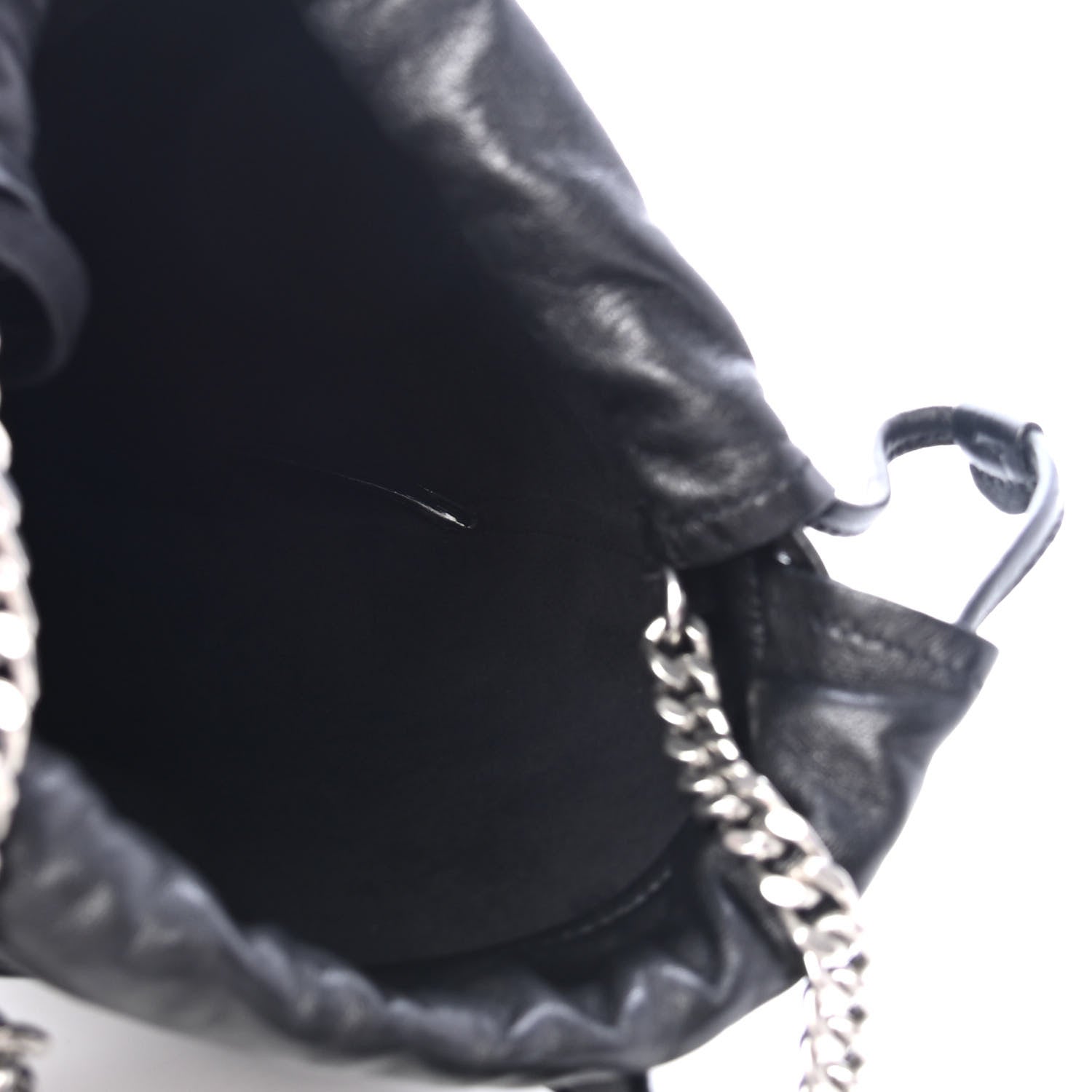 Saint Laurent Lambskin Small Teddy Bucket Bag Black 4 of 4