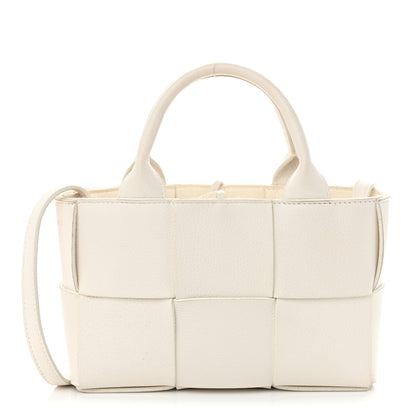 Bottega Veneta Lambskin Maxi Intreccio Candy Arco Tote White 1 of 12