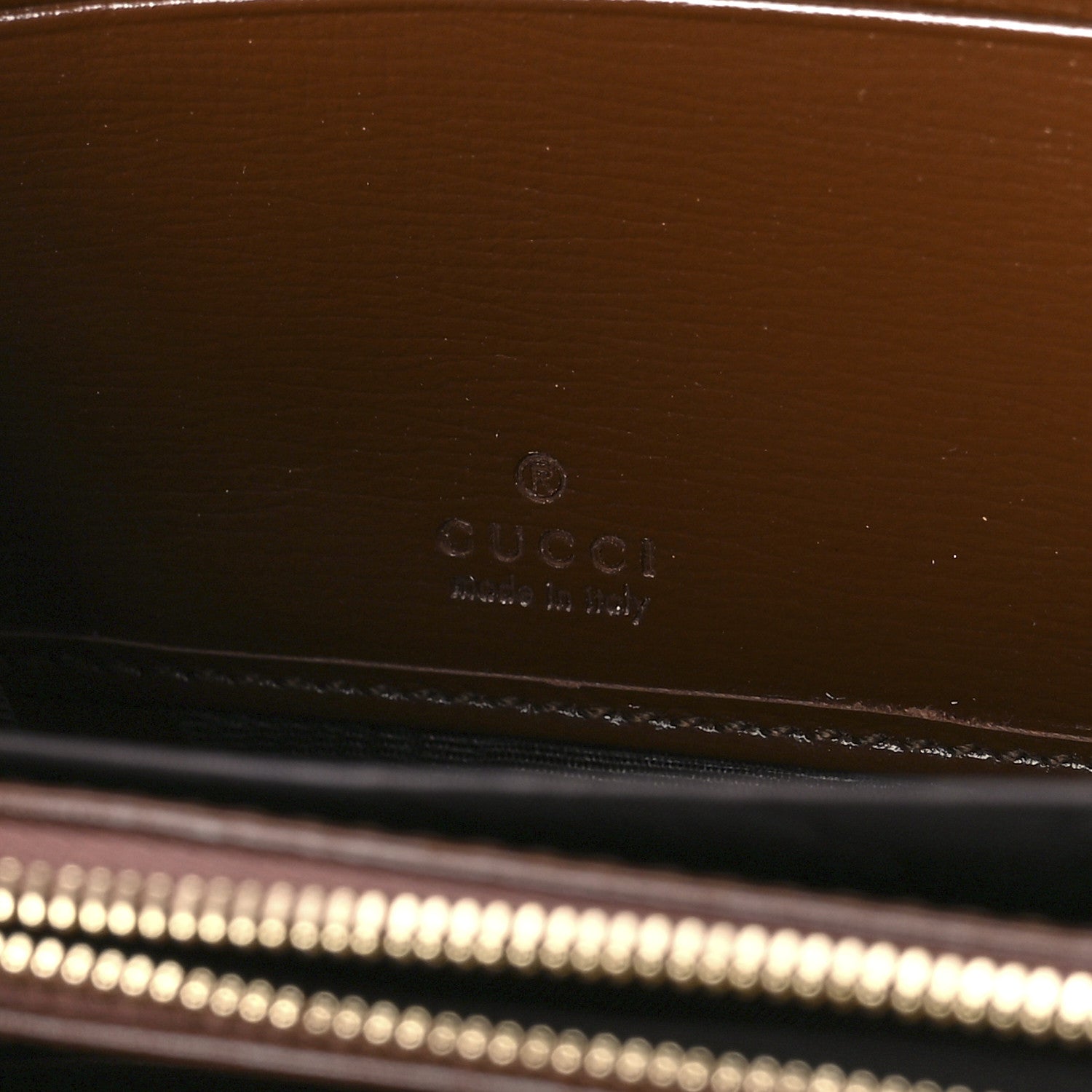 Gucci GG Supreme Monogram Azalea Calfskin Horsebit 1955 Zip Around Wallet Beige Ebony Brown Sugar 5 of 11