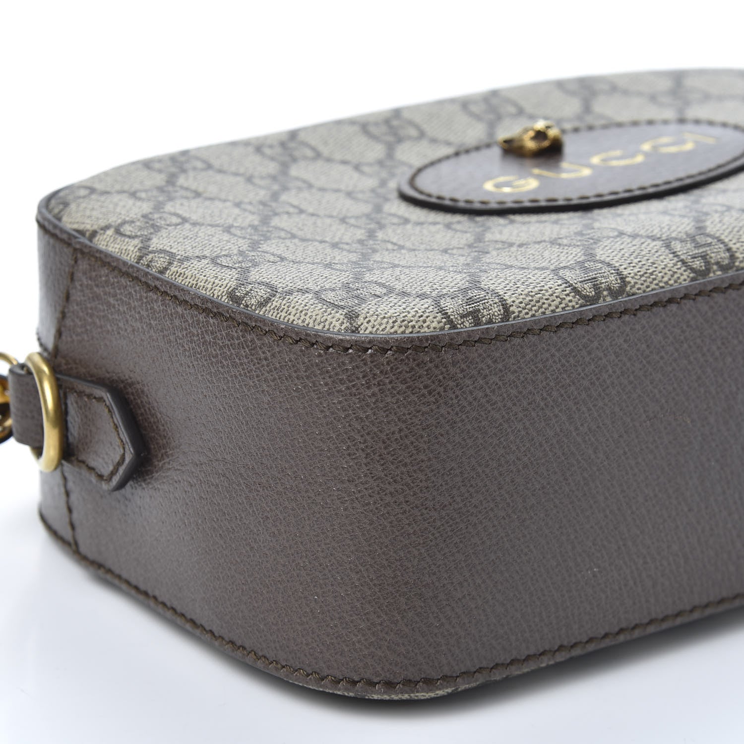 Gucci GG Supreme Monogram Web Neo Vintage Shoulder Bag Beige New Acero Crop 5 of 10