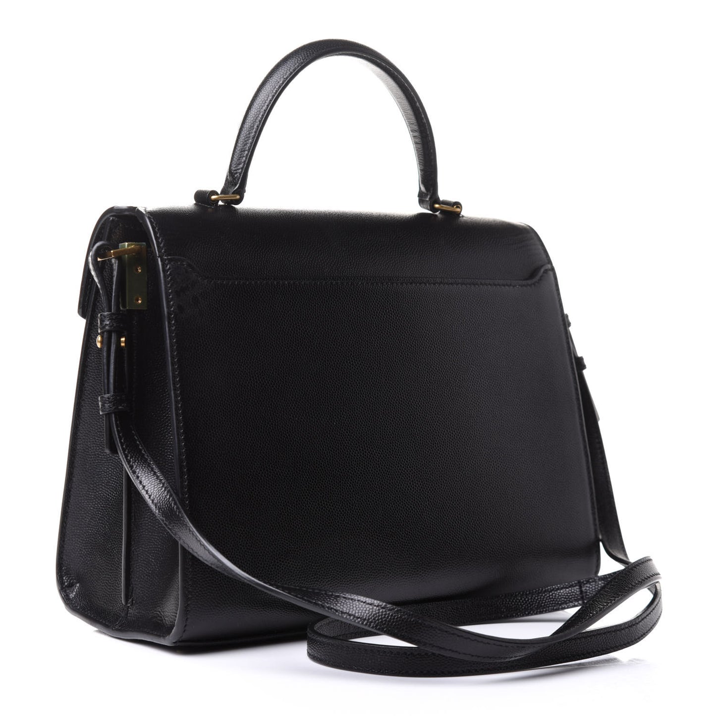 Grain de Poudre Medium Classic Monogram Cassandra Top Handle Black