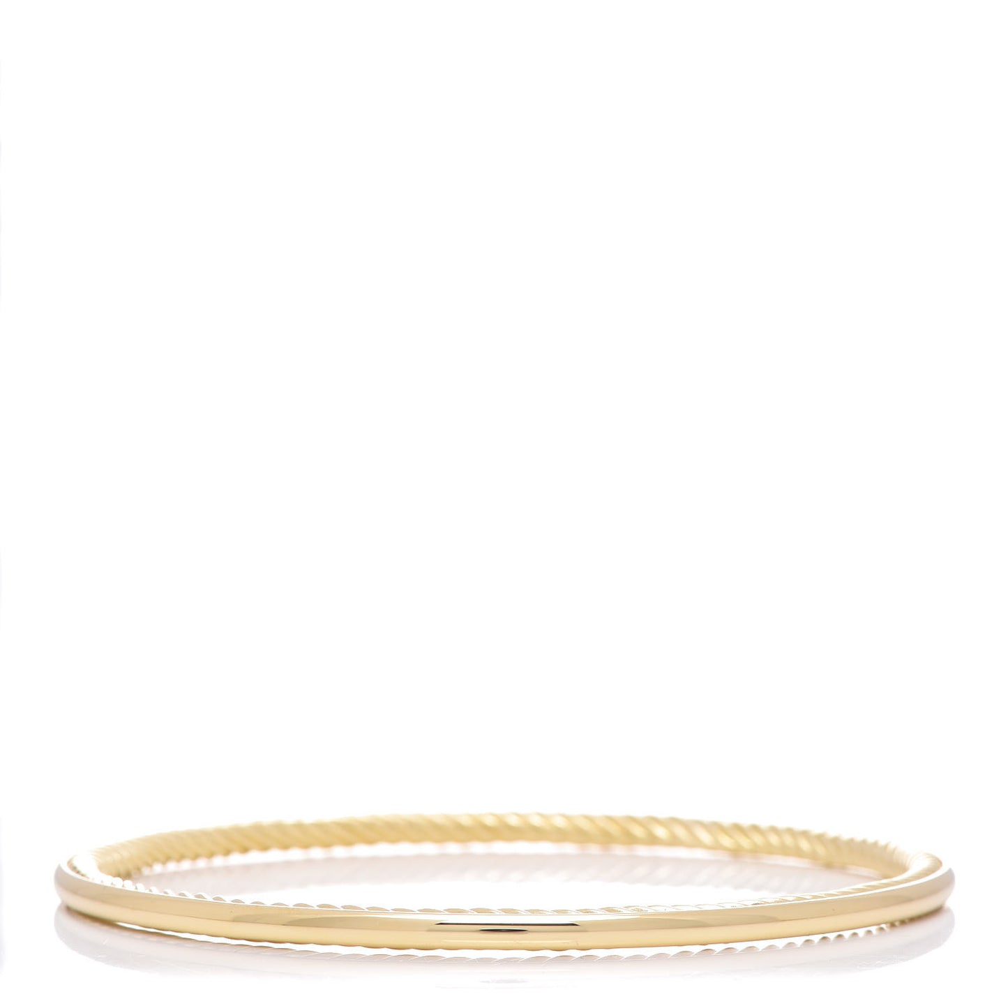 18K Yellow Gold 3mm Inside Cable Classic Bangle Bracelet