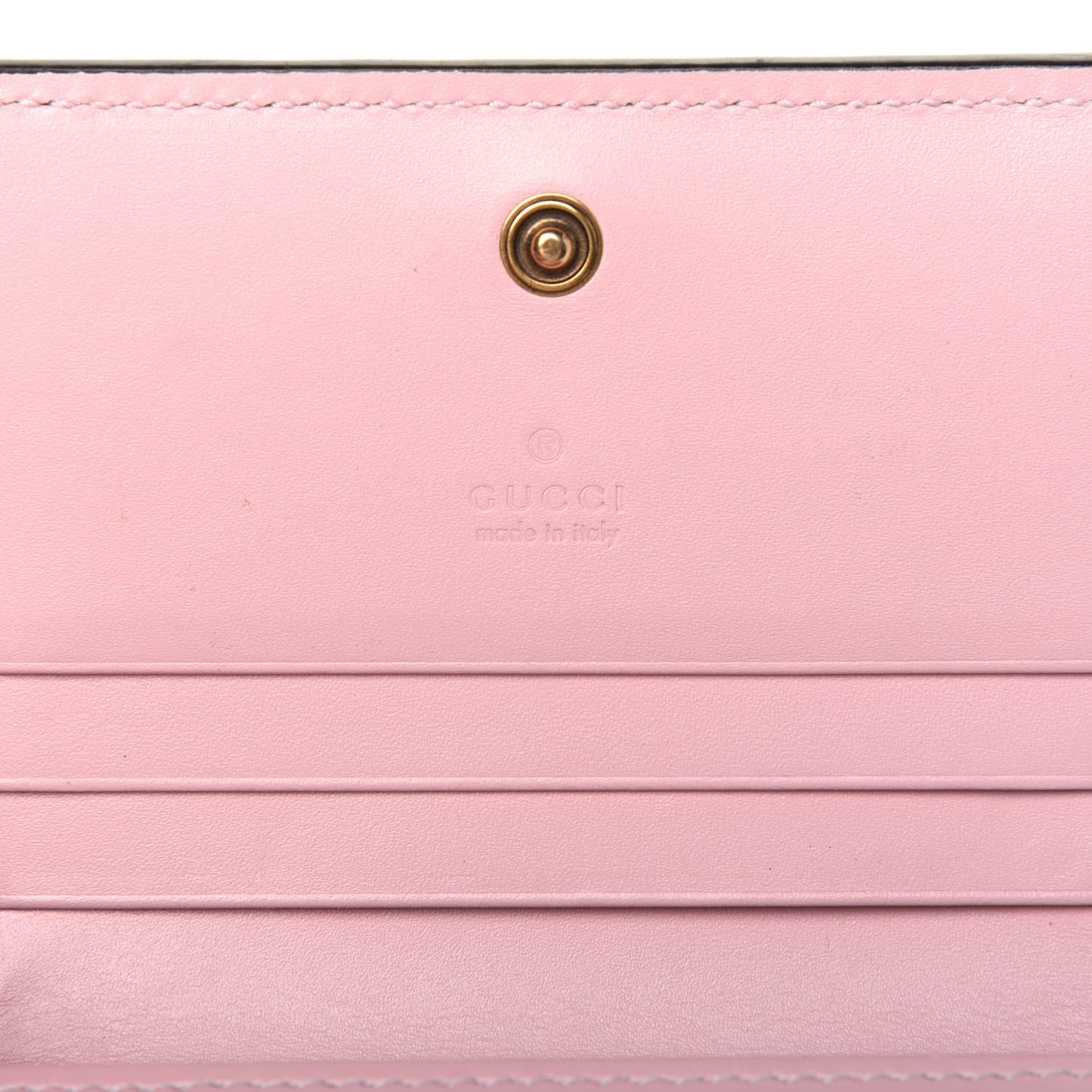 Guccissima Signature Crystal Cat Card Case Wallet Light Candy Pink