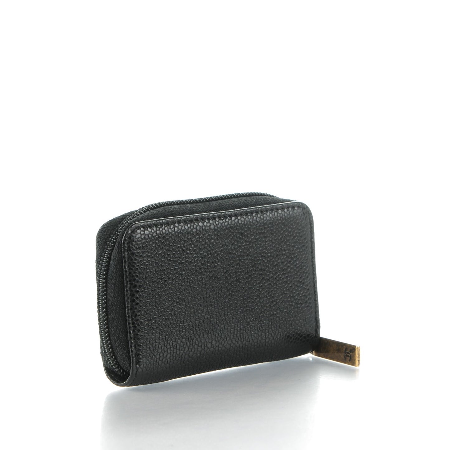 Caviar Timeless CC Zip Around Coin Purse Black