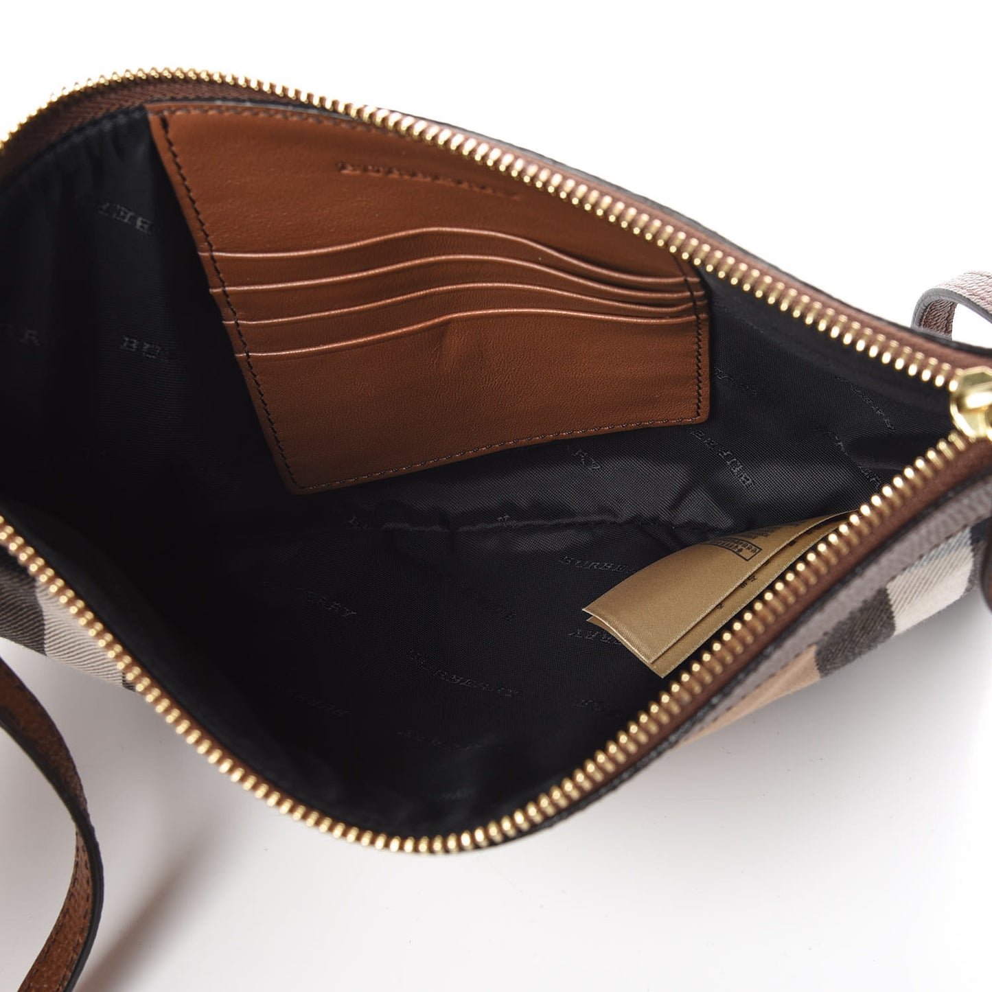 House Check Derby Peyton Crossbody Clutch Bag Tan